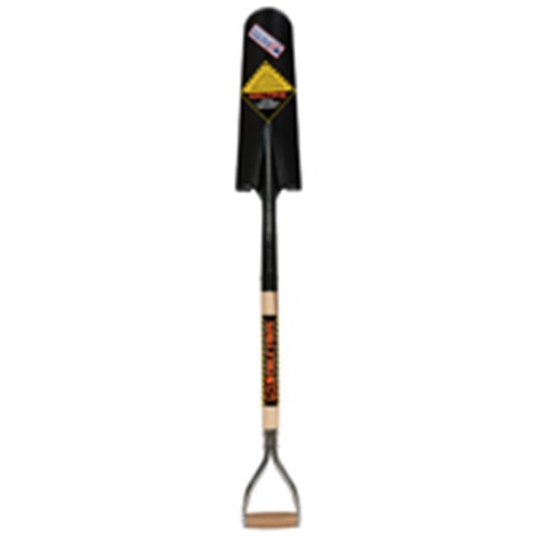 Seymour Midwest Spade Drain Shovel, 30 in L Wood Handle, Closed Back 4708368